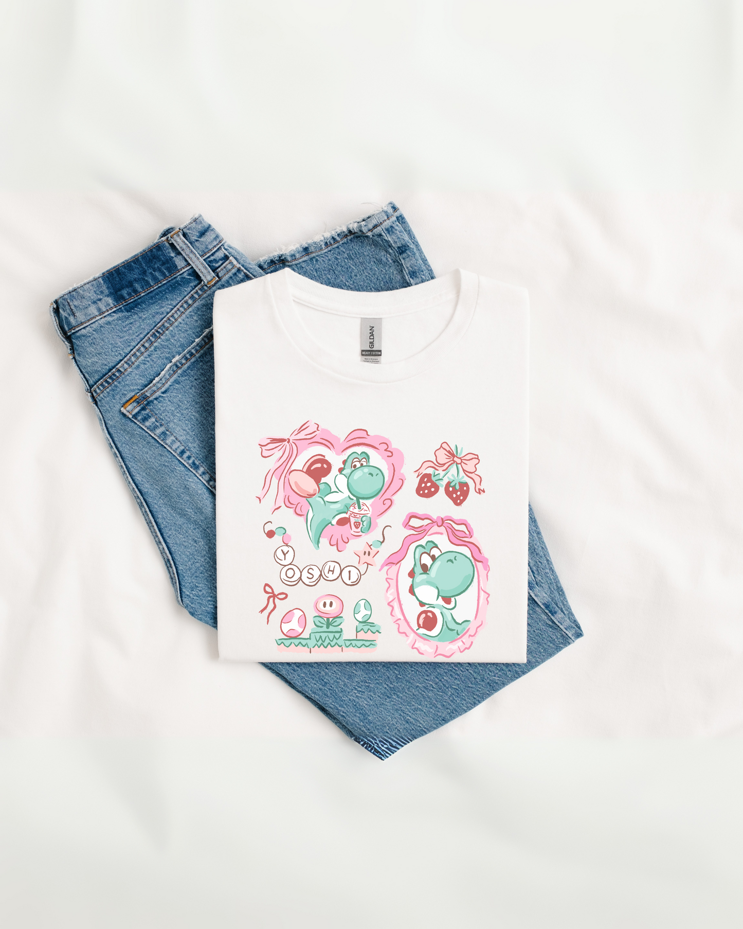 Pink Super Game Bros Green Dino Coquette