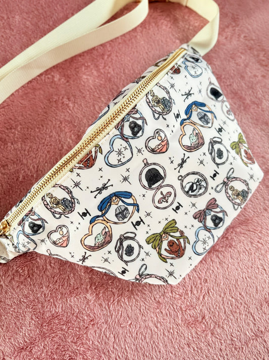 Cream Galaxy Lockets Bum Bag