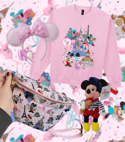 Magical Mouse Pink Paris Theme Park Bum Bag