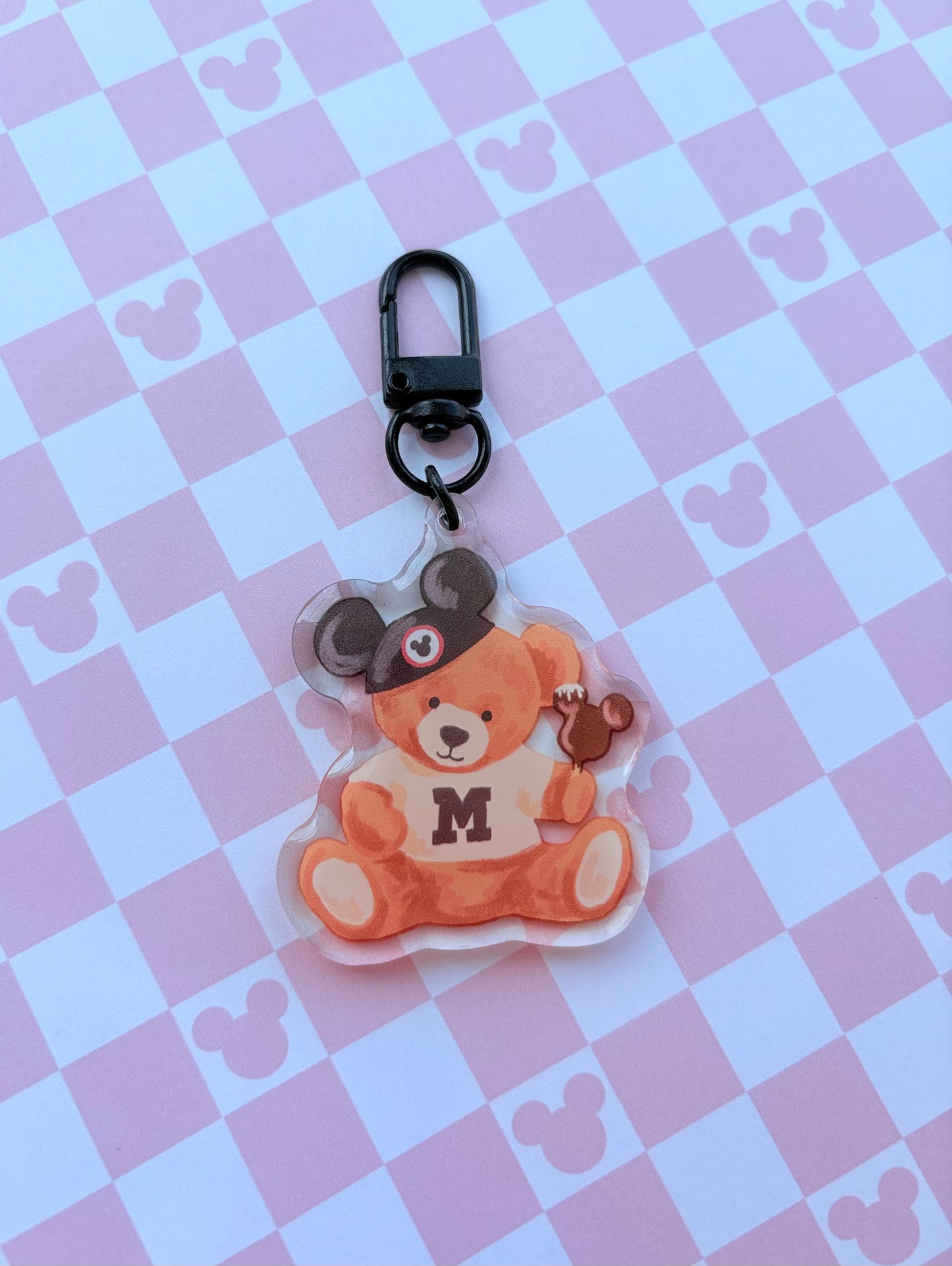 Park Mickey Bear Epoxy Gloss Acrylic Keyring
