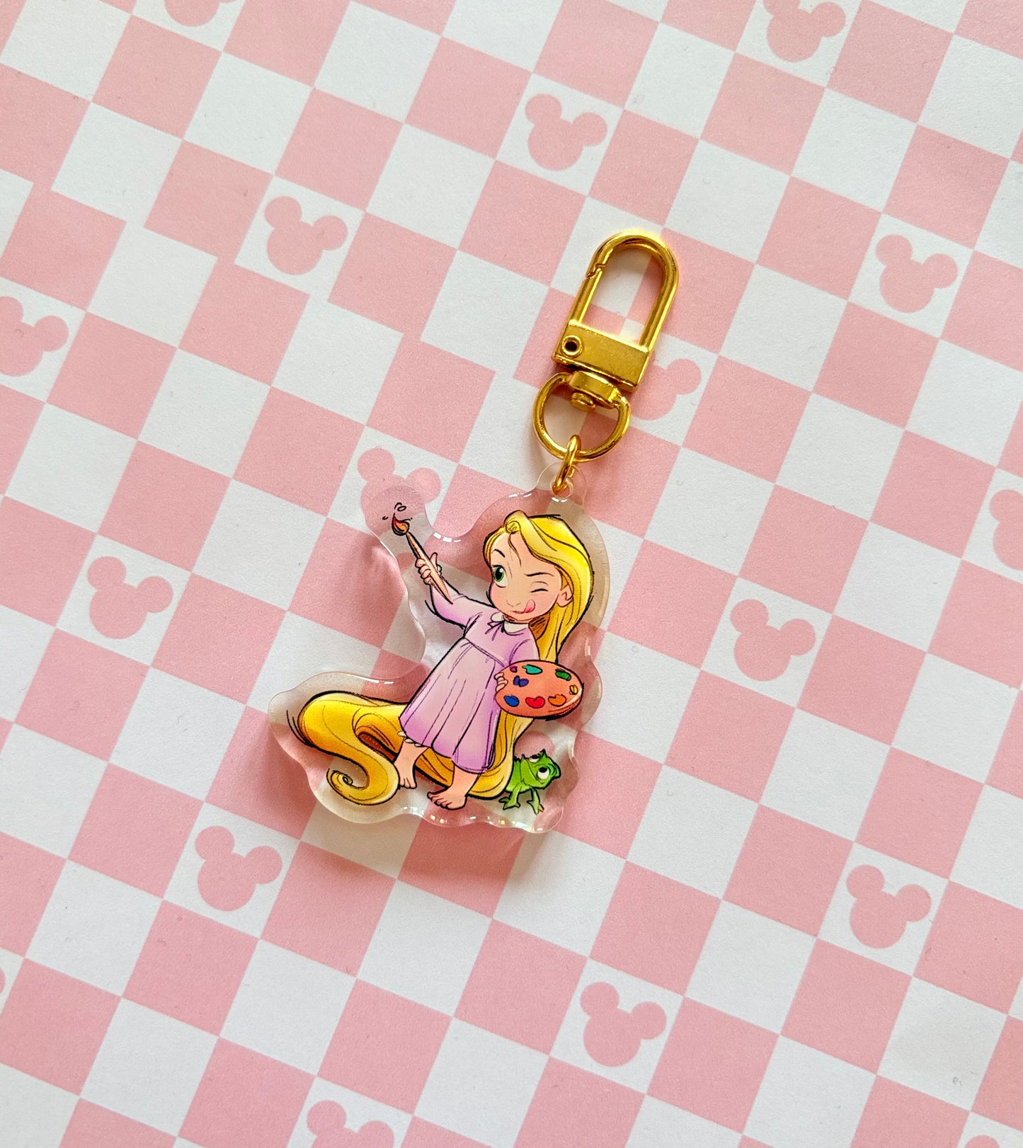 Magical Lost Tower Princess Epoxy Gloss Acrylic Keyring