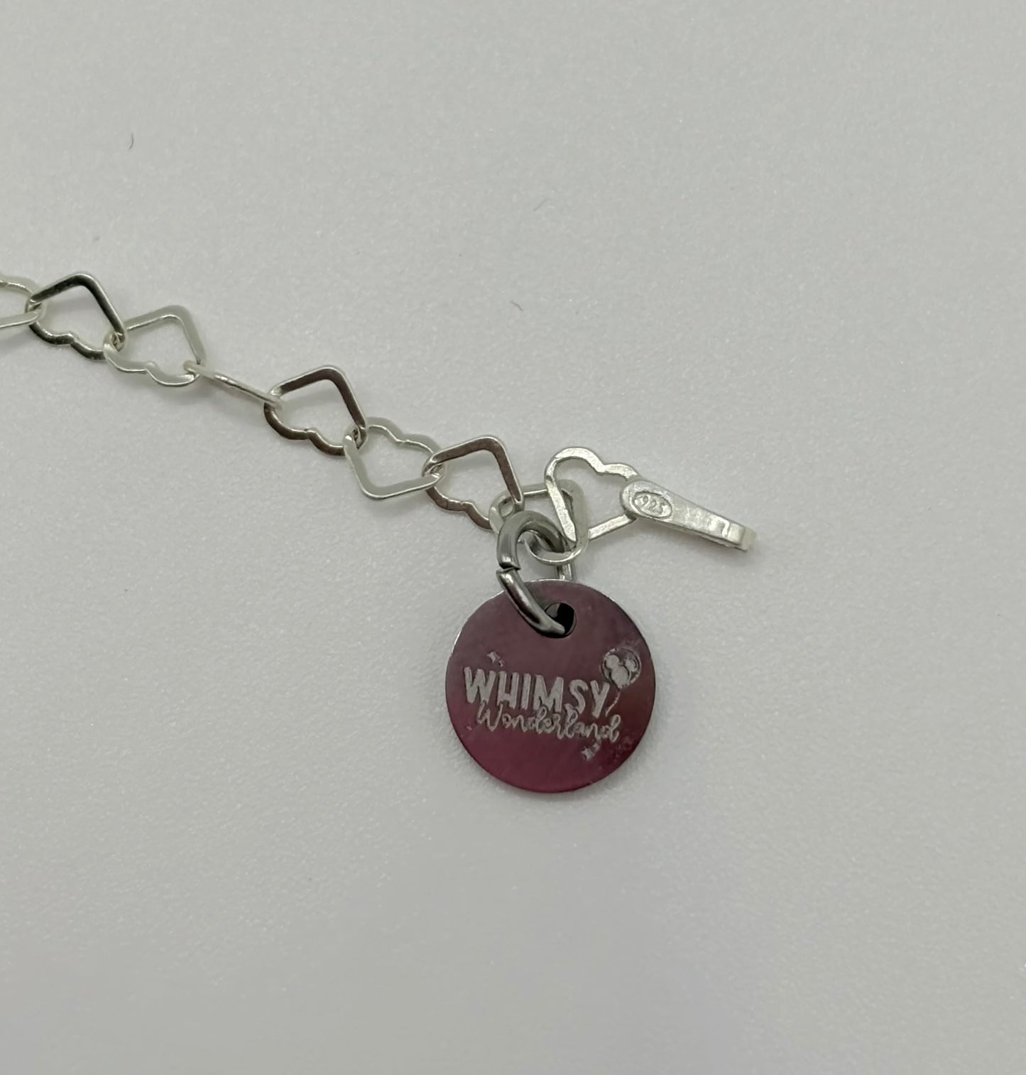 Sterling Silver Heart Link Bracelet