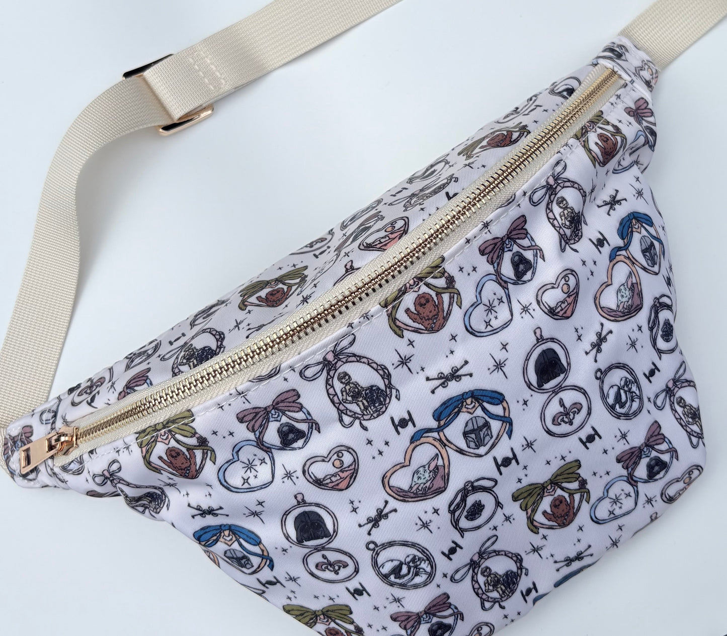 Cream Galaxy Lockets Bum Bag