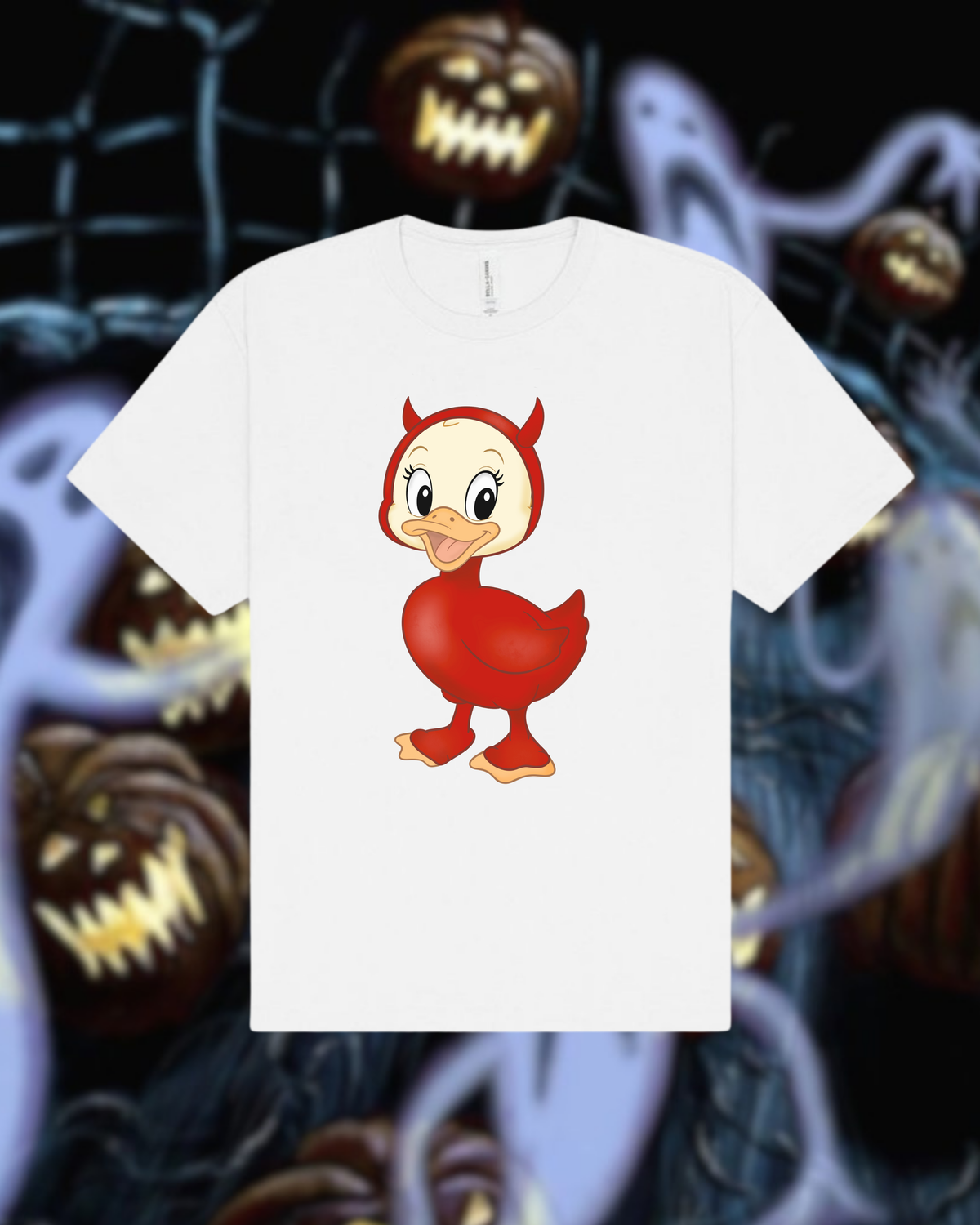 Halloween Devil Button the Park Duck