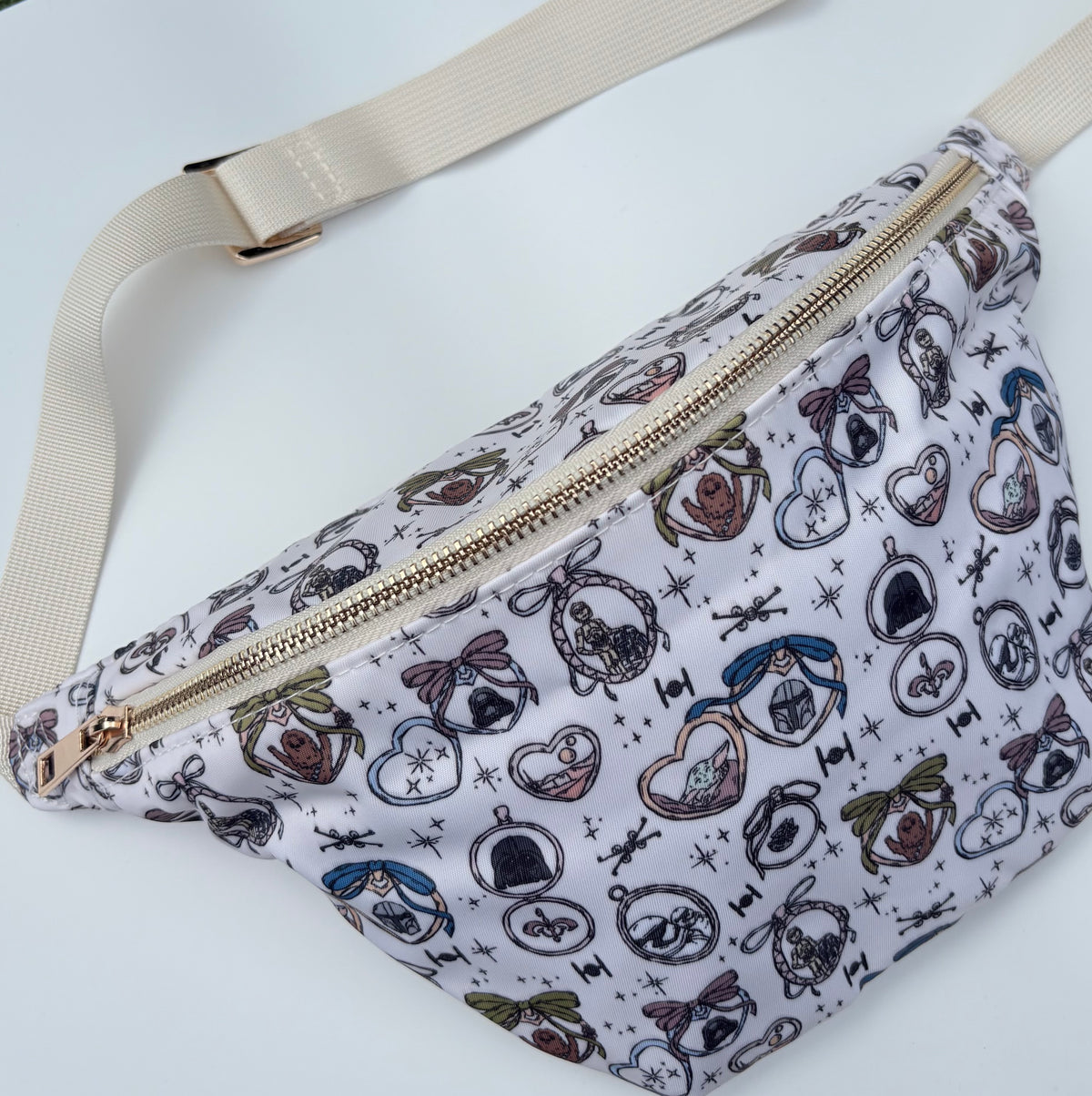 Cream Galaxy Lockets Bum Bag